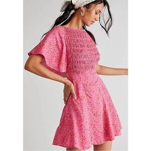 Free People Florence Mini Dress Pink xs floral